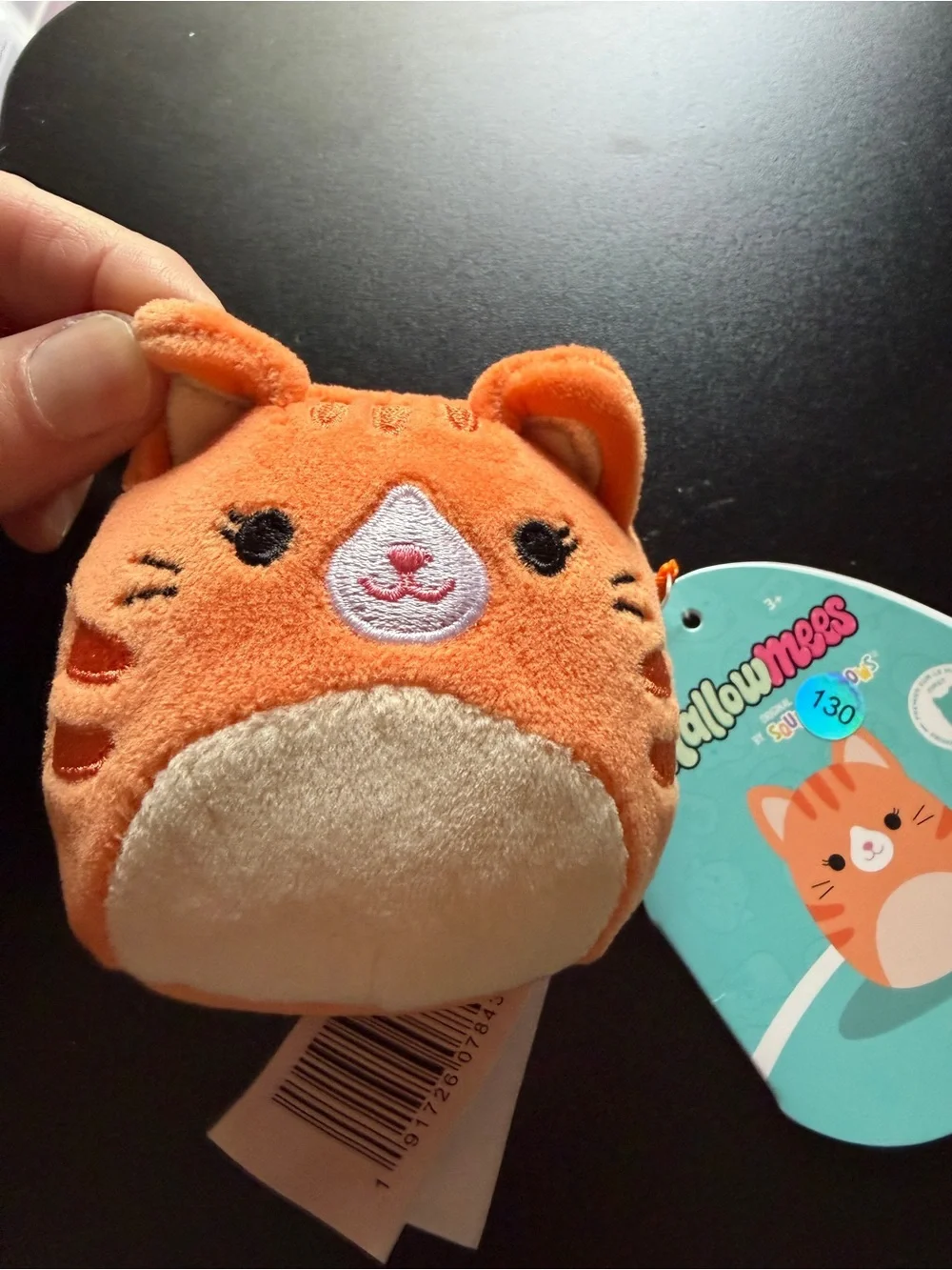 New Squishmallows MallowMees Gigi Orange Tabby Cat Squishy Toy Plush Sqeeze 3+